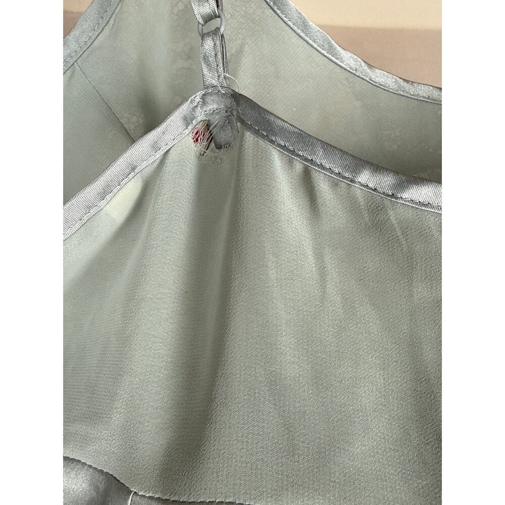 Vintage Victoria’s secret slip dress lace satin silver size L - Picture 10 of 16